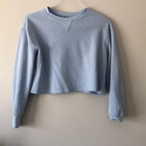 Light blue cropped shirt